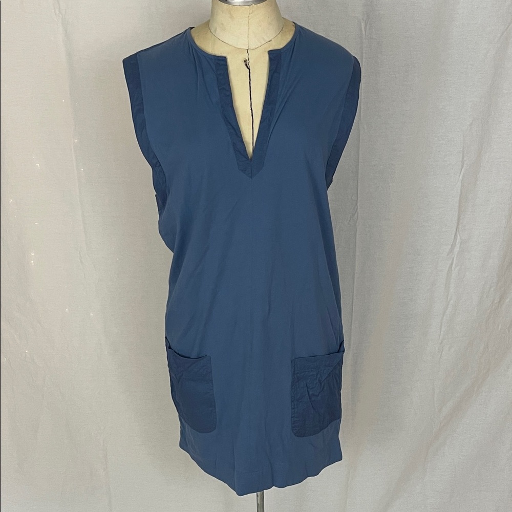 GapBody Sleeveless Blue Tunic Dress with Pockets Size Extra Small